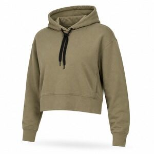 Public Rec Better‎ Than Basics Hoodie Olive Green Pima Cotton Cropped Womens M